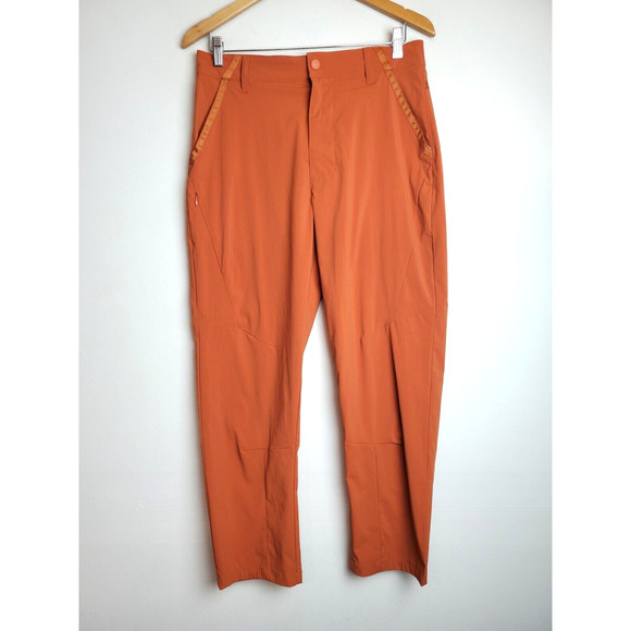 Standard Cloth Urban Outfitters Mens Small Nylon Tech Pant Cargo Orange Pockets - Picture 12 of 12